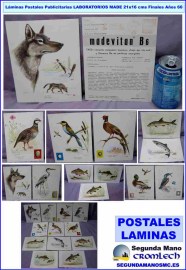 LAMINAS-POSTALES-PUBLICITARIAS-LABORATORIOS-MADE-21X16-CMS-FINALES-ANOS-60