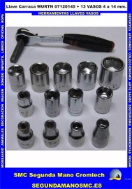 LLAVE-CARRACA-Y-13-VASOS