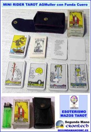 MINI-RIDER-TAROT-AGMULLER-CON-FUNDA-CUERO