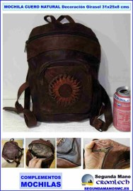 MOCHILA-DE-CUERO-NATURAL-DECORACION-GIRASOL-31X25X8-CMS