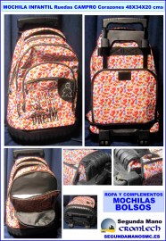 MOCHILA-INFANTIL-CAMPRO-RUEDAS-CORAZONES-48X34X20CMS