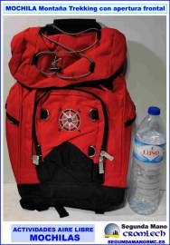 MOCHILA-MONTAÑA-TREKKING-ROJA-CON-APERTURA-FRONTAL