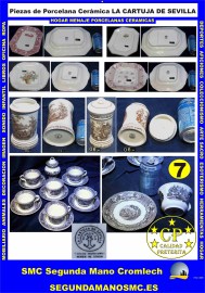 PIEZAS-PORCELANA-CERAMICA-CARTUJA-SEVILLA