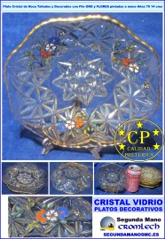 PLATOS-CRISTAL-ROCA-TALLA-Y-FLORES-ANOS70