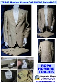 TRAJE-HOMBRE-CREMA-CARAMELO-TALLA-44-52